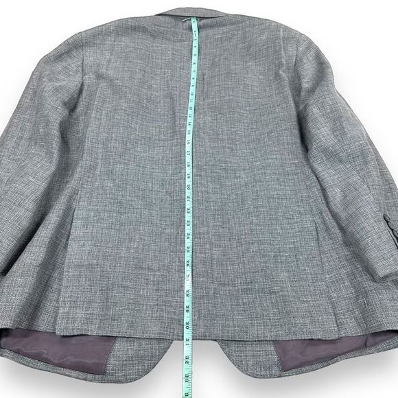 Joseph Abboud Sport Coat Mens 52R Gray Wool Linen Blazer - Picture 11 of 13